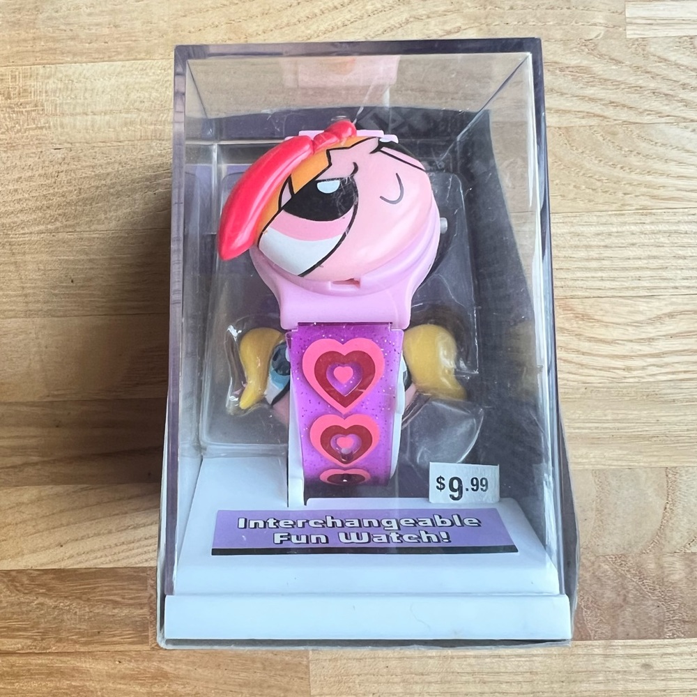 Vintage Cartoon Network the Powerpuff girls interchangeable heads digital watch